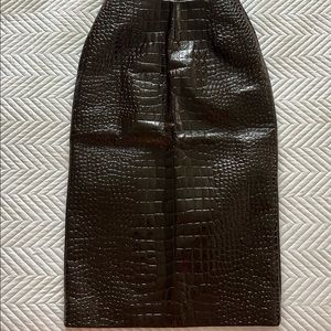 Versace leather knee skirt. Fits perfect for skinny girls. No sign of wear